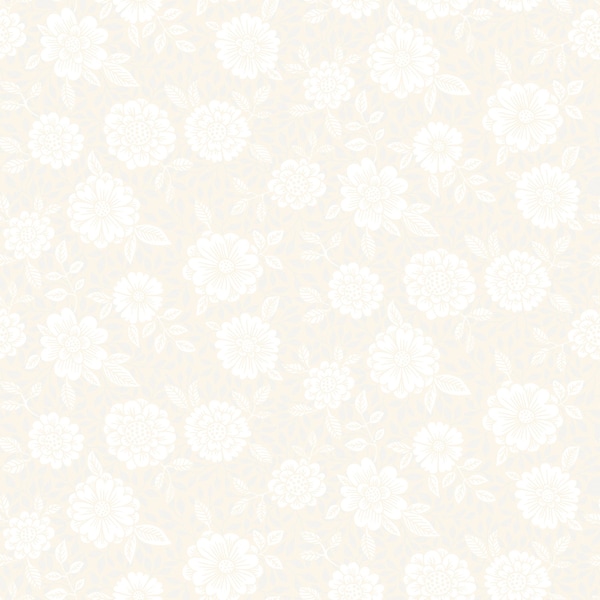 Manhattan Comfort Lewisville Lizette Cream Charming Floral 33 ft L X 209 in W Wallpaper BR4080-15907 - main